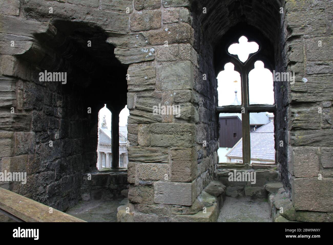 Caernarfon Castle in Caernarfon, Nord-Wales. Vereinigtes Königreich Stockfoto