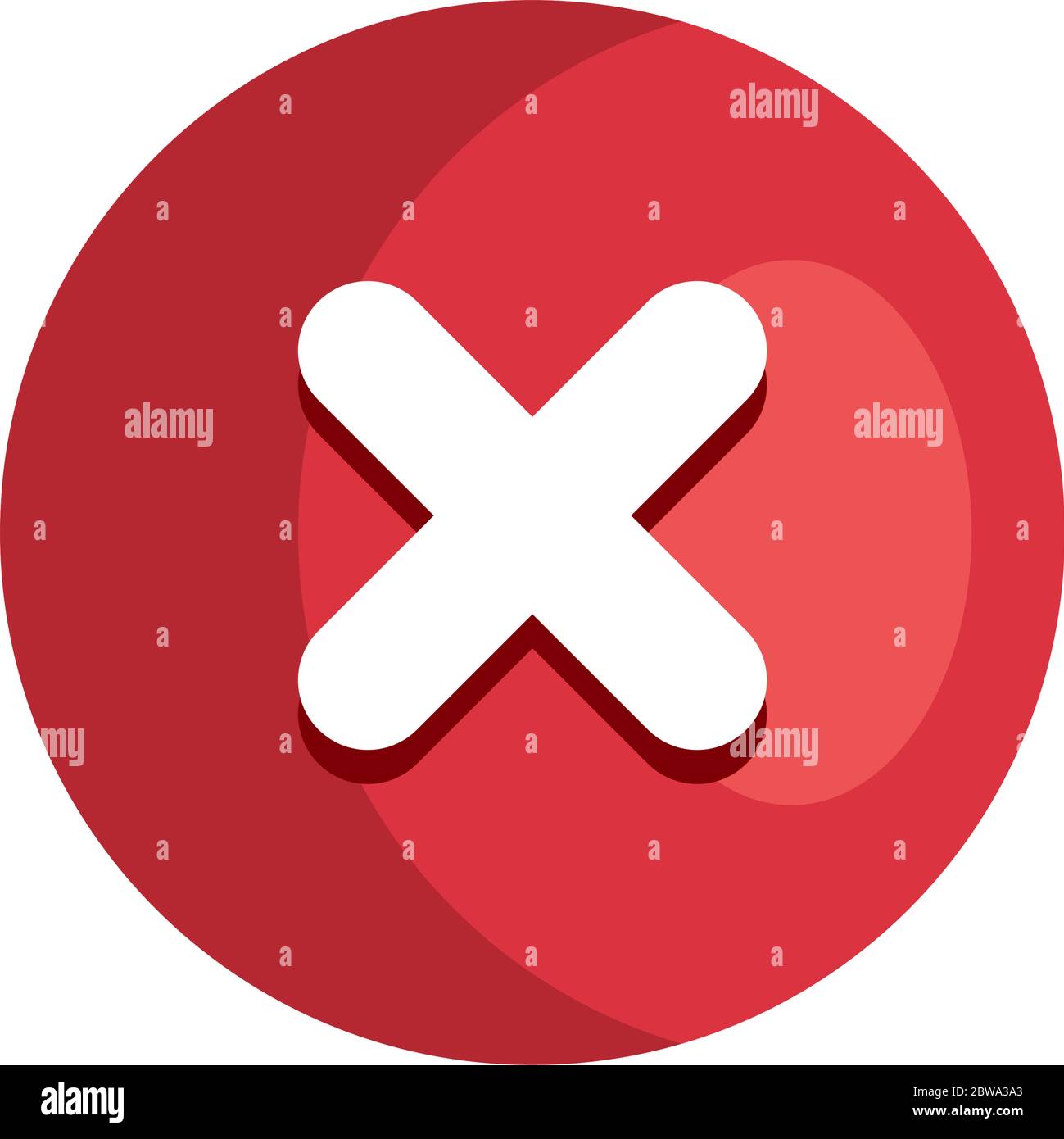 Symbol Loschen Kein Zeichen Abbrechen Falsch Und Ablehnen Stock Vektorgrafik Alamy