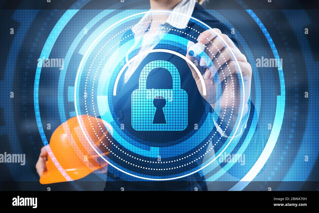 Digitale cybersecurity- und Netzwerkschutz Stockfoto