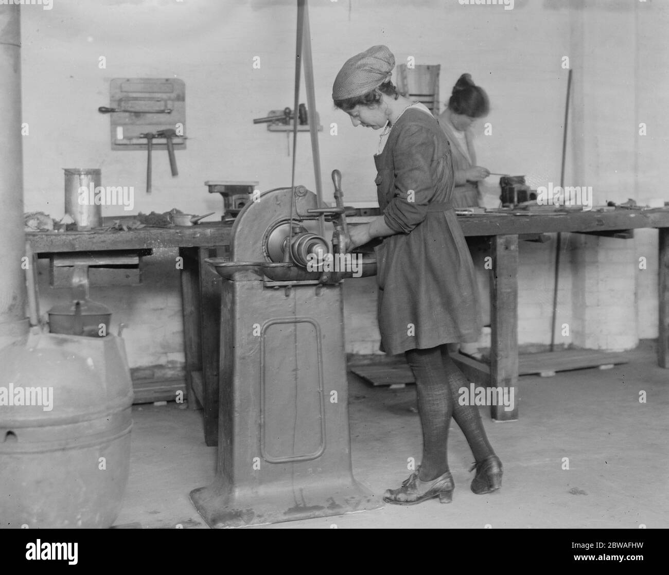 Atalanta Works, Loughborough, von Frauen in der Schmiede 6 Februar 1921 Stockfoto