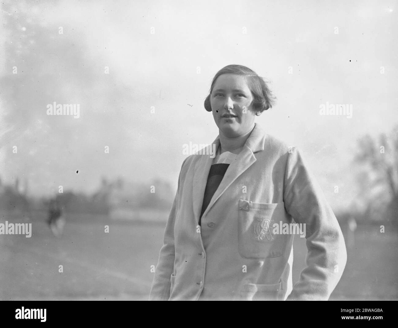 Inter - varsity Frauen s Hockey in Cambridge . Miss Eileen Arnold ( Cambridge Captain ) 4. März 1929 Stockfoto