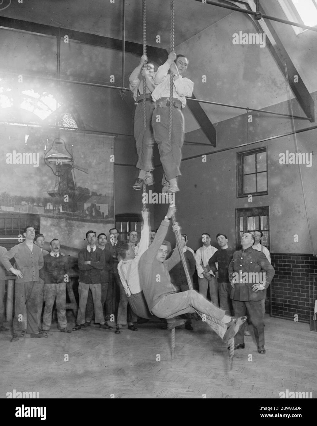 Gymnastische Behandlung der Verwundeten im Croydon war Hospital 24. März 1917 Stockfoto