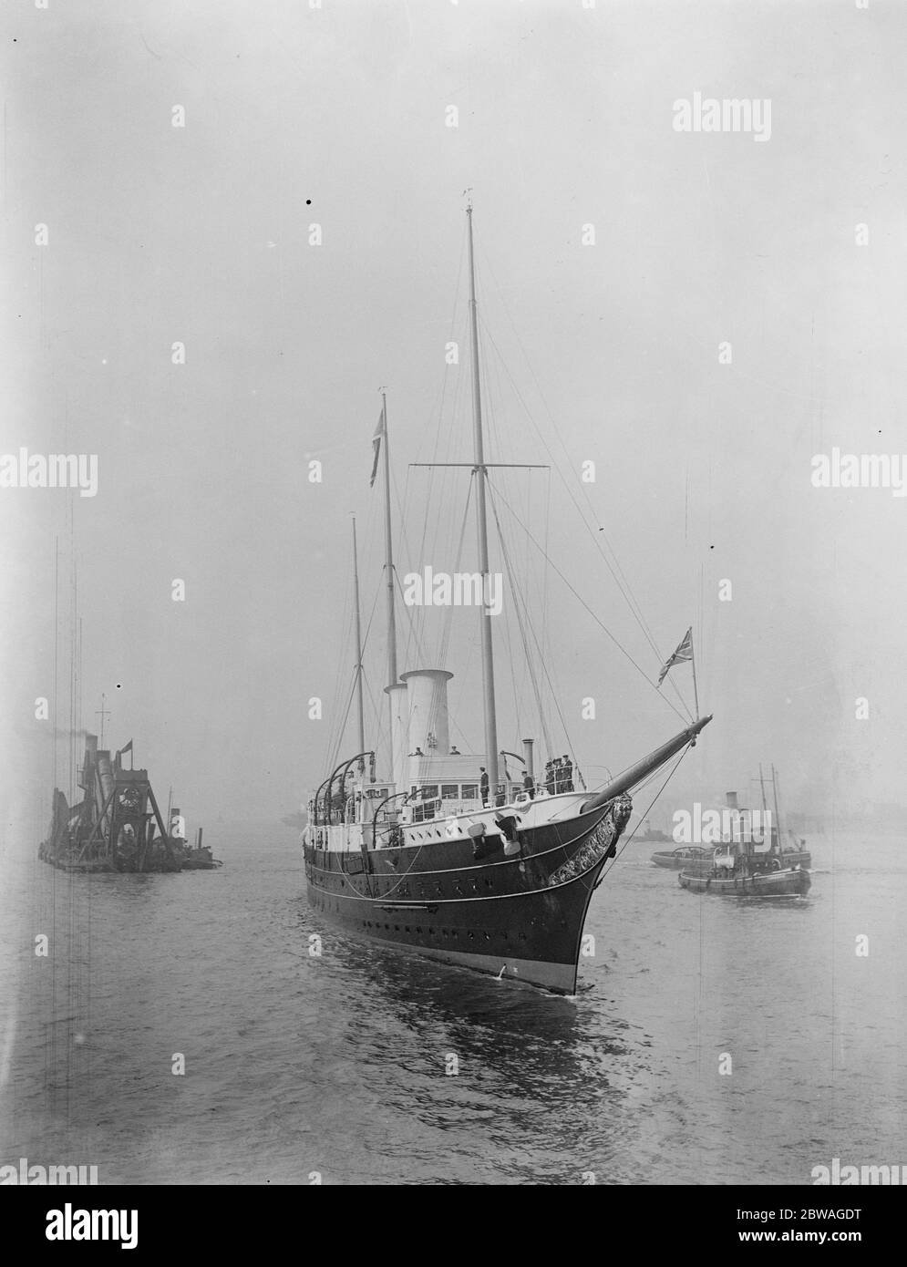Die Royal Yacht 'Alexandra' in Woolwich, London. 11. Oktober 1919 Stockfoto