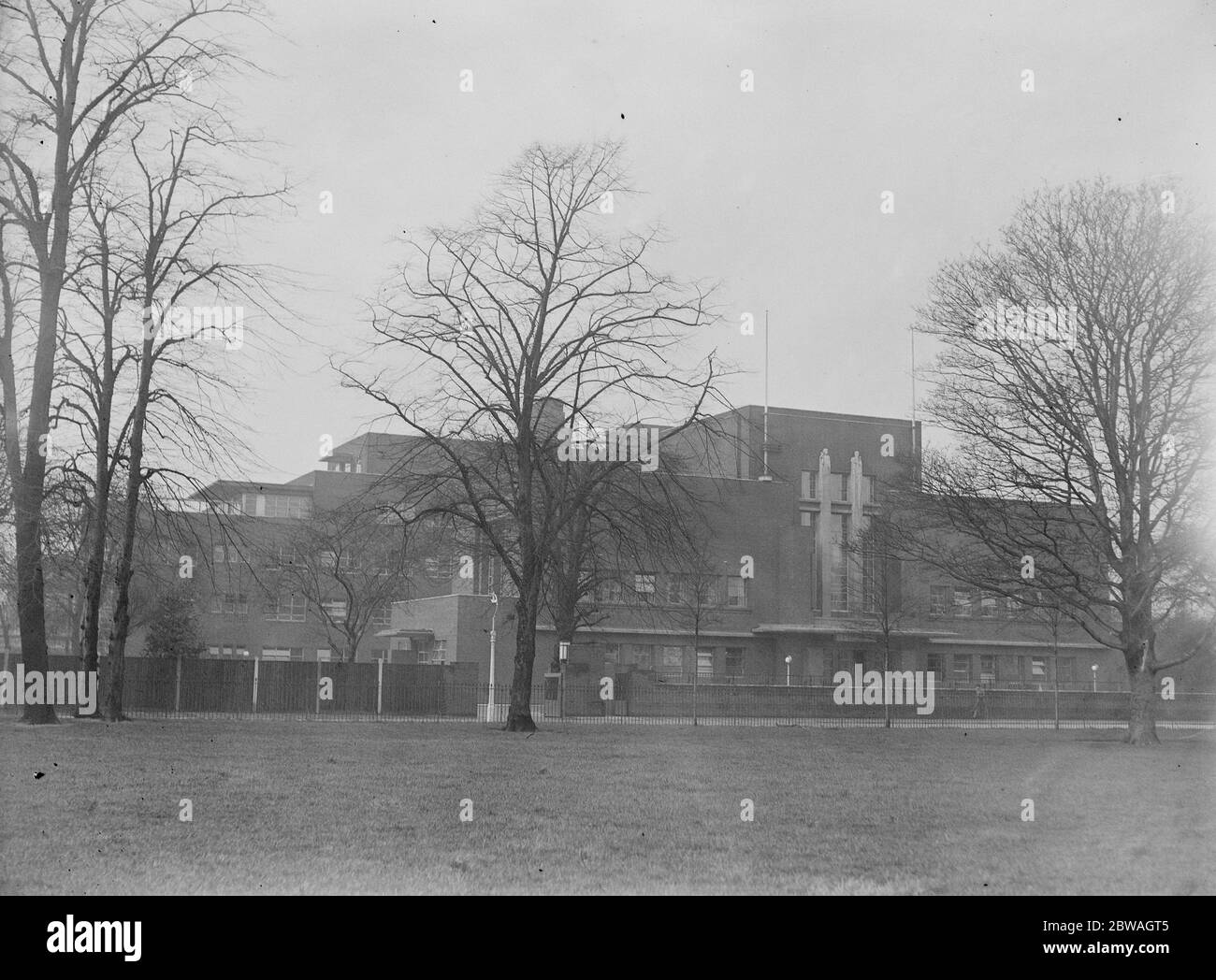 Das hochmoderne Royal Masonic Hospital im Ravenscourt Park, Hammersmith, London. 28. Januar 1935 Stockfoto