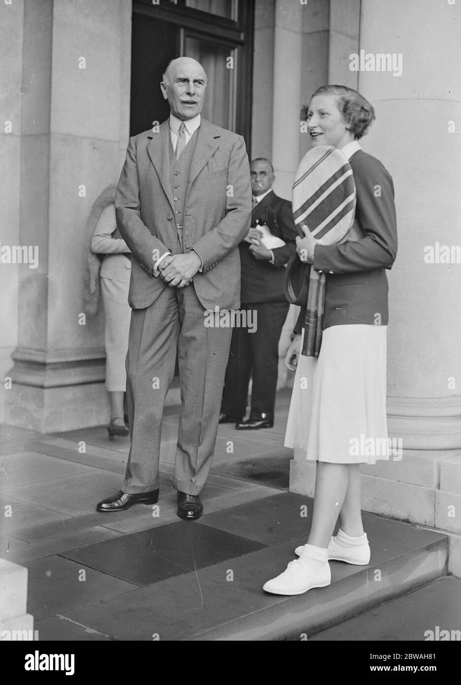 Lady Crossfield ' s Tennis Club Party in Highgate der Earl of Athlone und Lady Catherine Willoughby 1933 Stockfoto