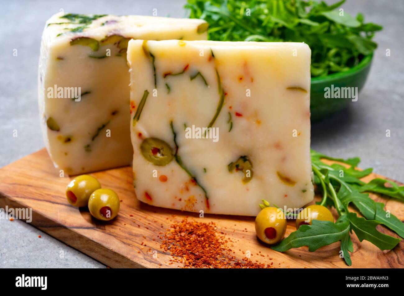 Käsekollektion, frischer italienischer Pecorino-Käse aus Schafsmilch ...