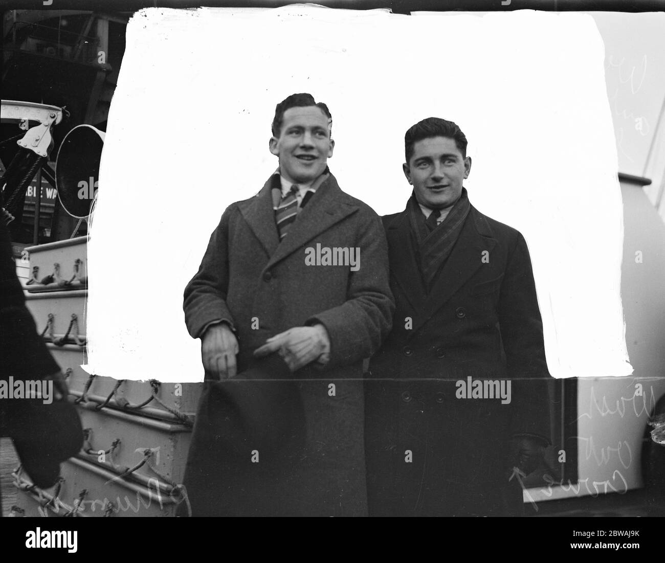 Irish Rugby International Paul Murray (links) und Morgan Crowe Stockfoto