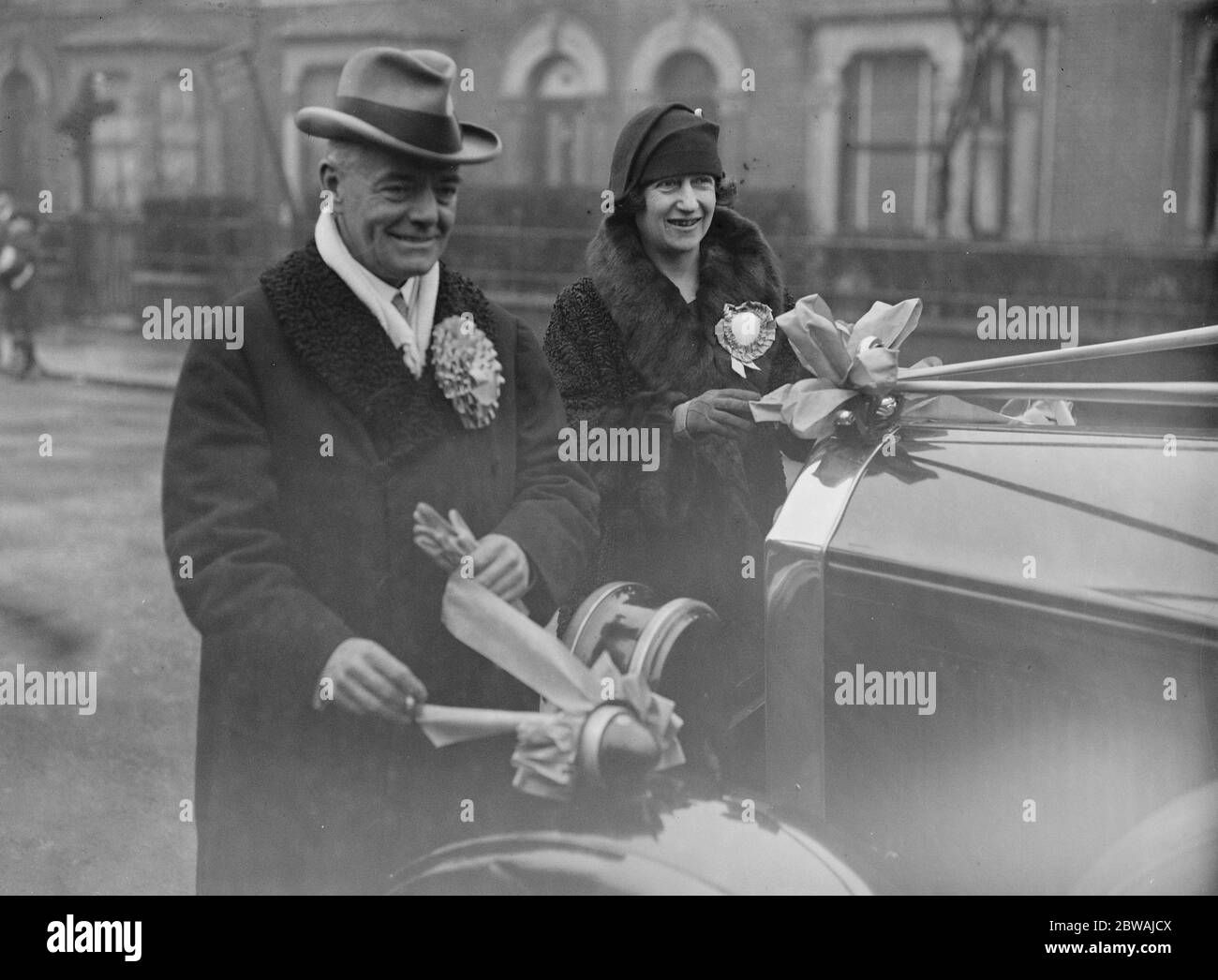 Ilford durch - Wahl . Sir George und Lady Hamilton . 1928 Stockfoto