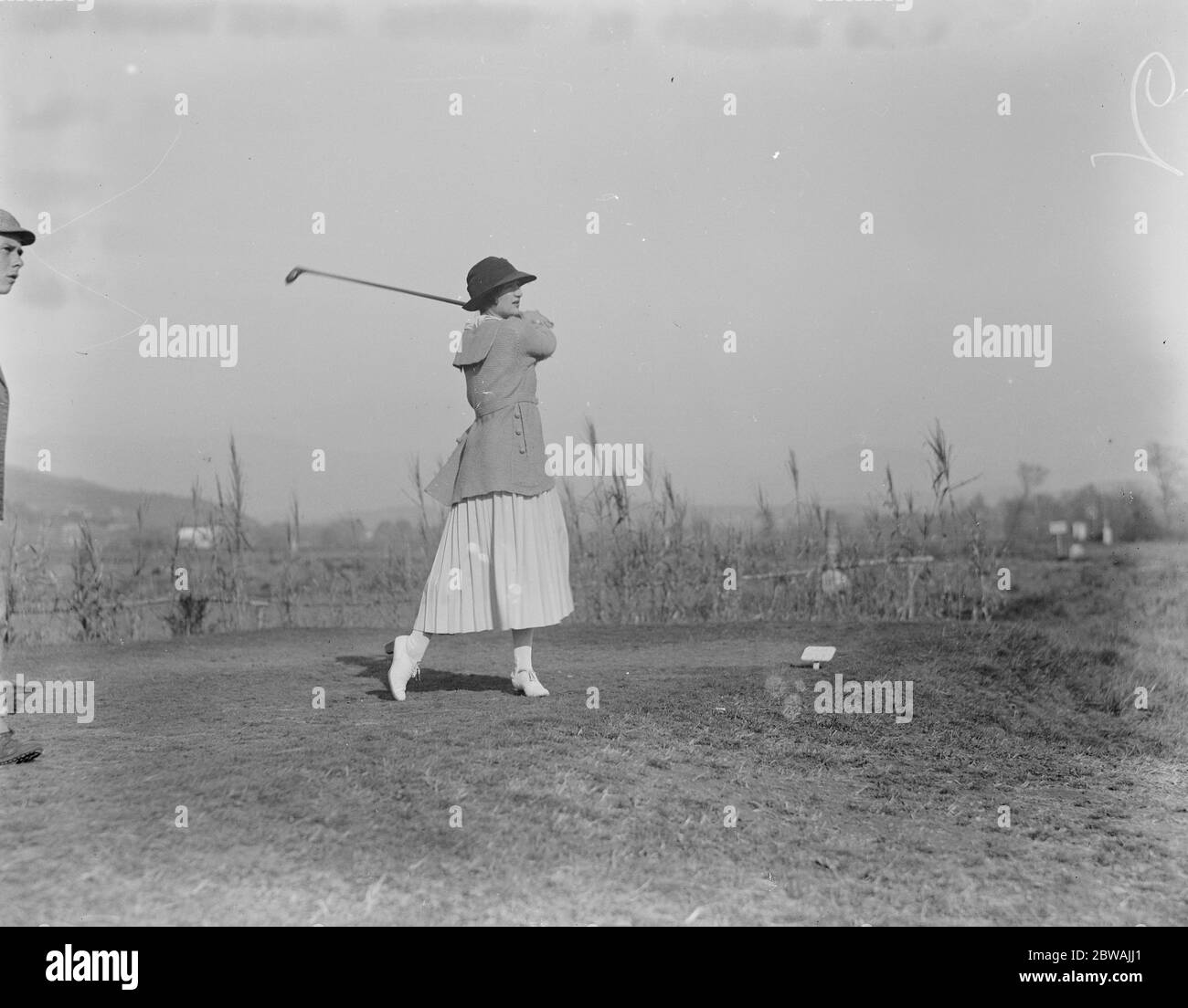 Internationale Gesellschaft im Cannes Golf Club . Prinzessin Alexandra Ghika . 26. Januar 1921 Stockfoto