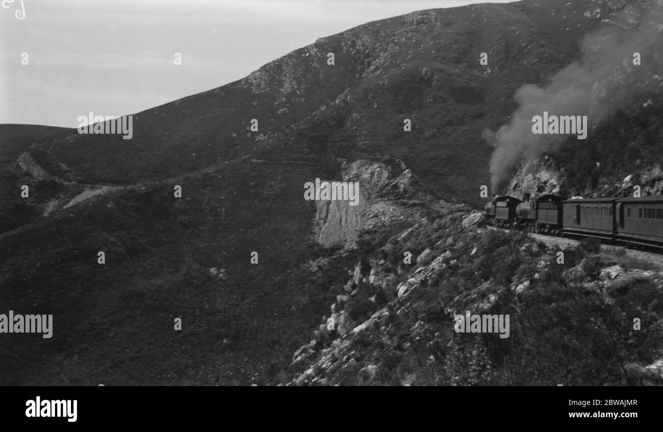 Südafrika Dampfzug durch den Mountain Pass Stockfoto