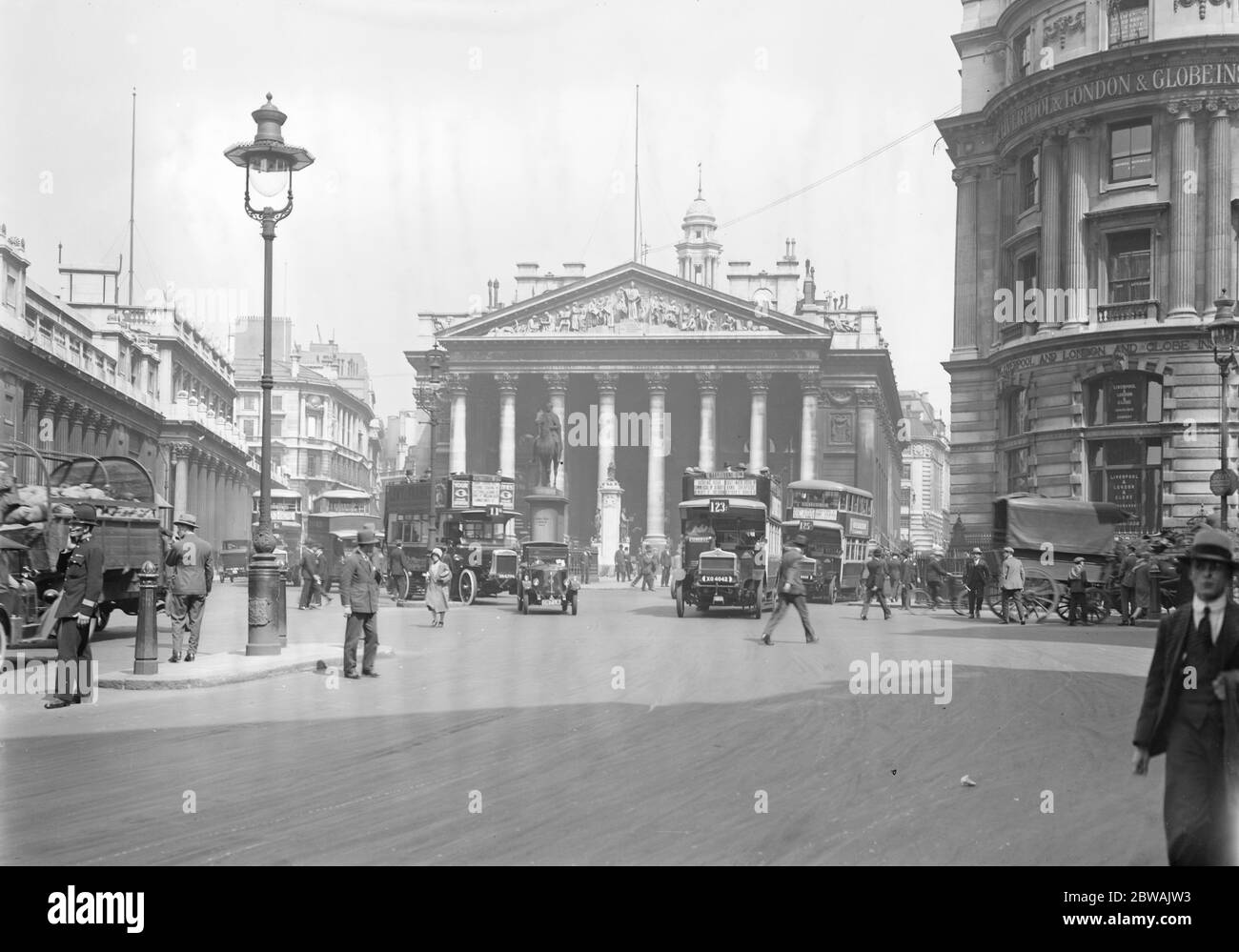 London Royal Exchange Building 20. Mai 1927 Stockfoto