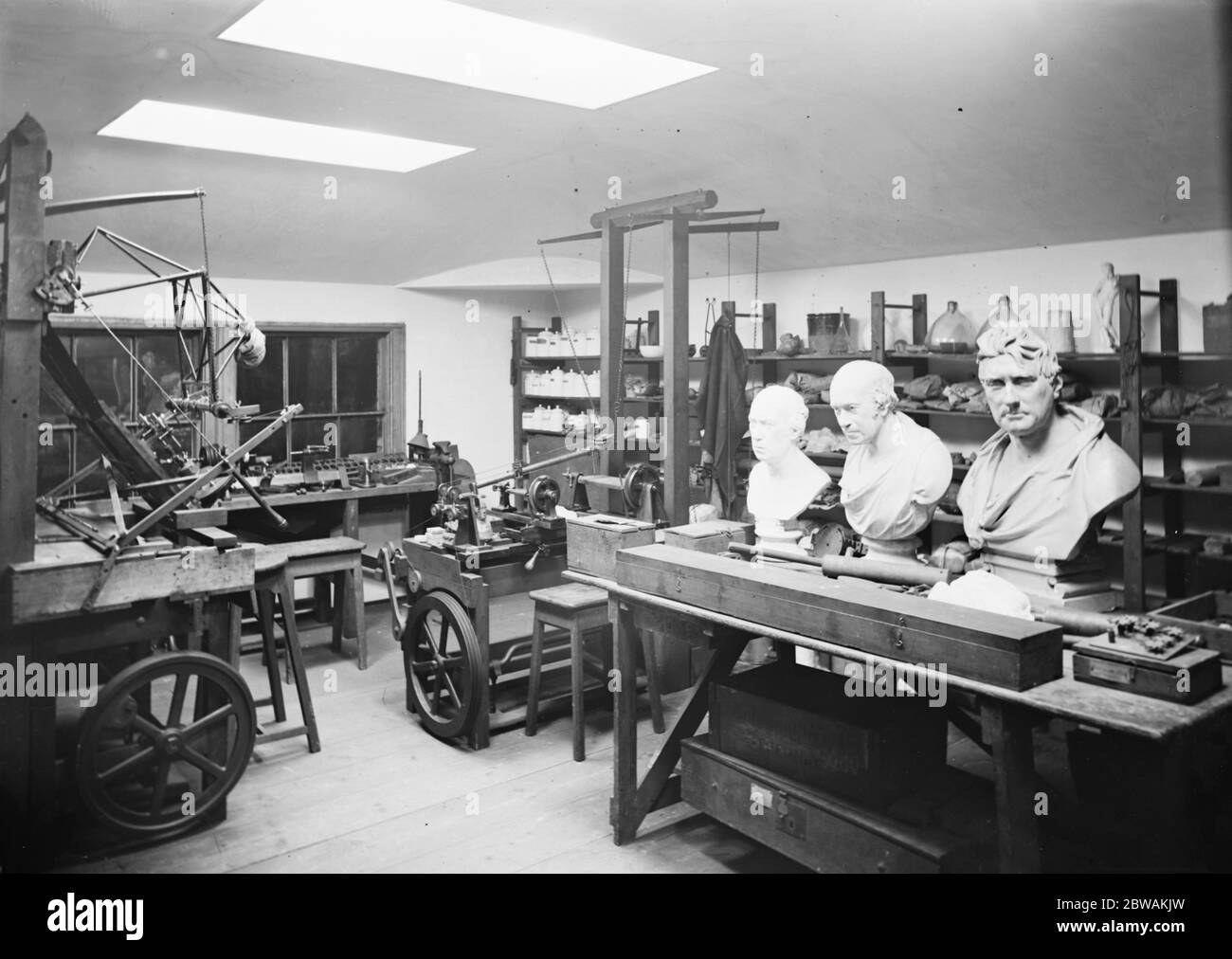 James Watt ' s Workshop jetzt im Science Museum . South Kensington , wo es aus Birmingham übertragen wurde 1 August 1925 Stockfoto