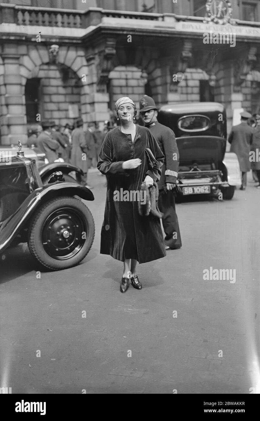 Privater Aussichtstag in der Royal Academy. Frau C A Cariwright . 1933 Stockfoto