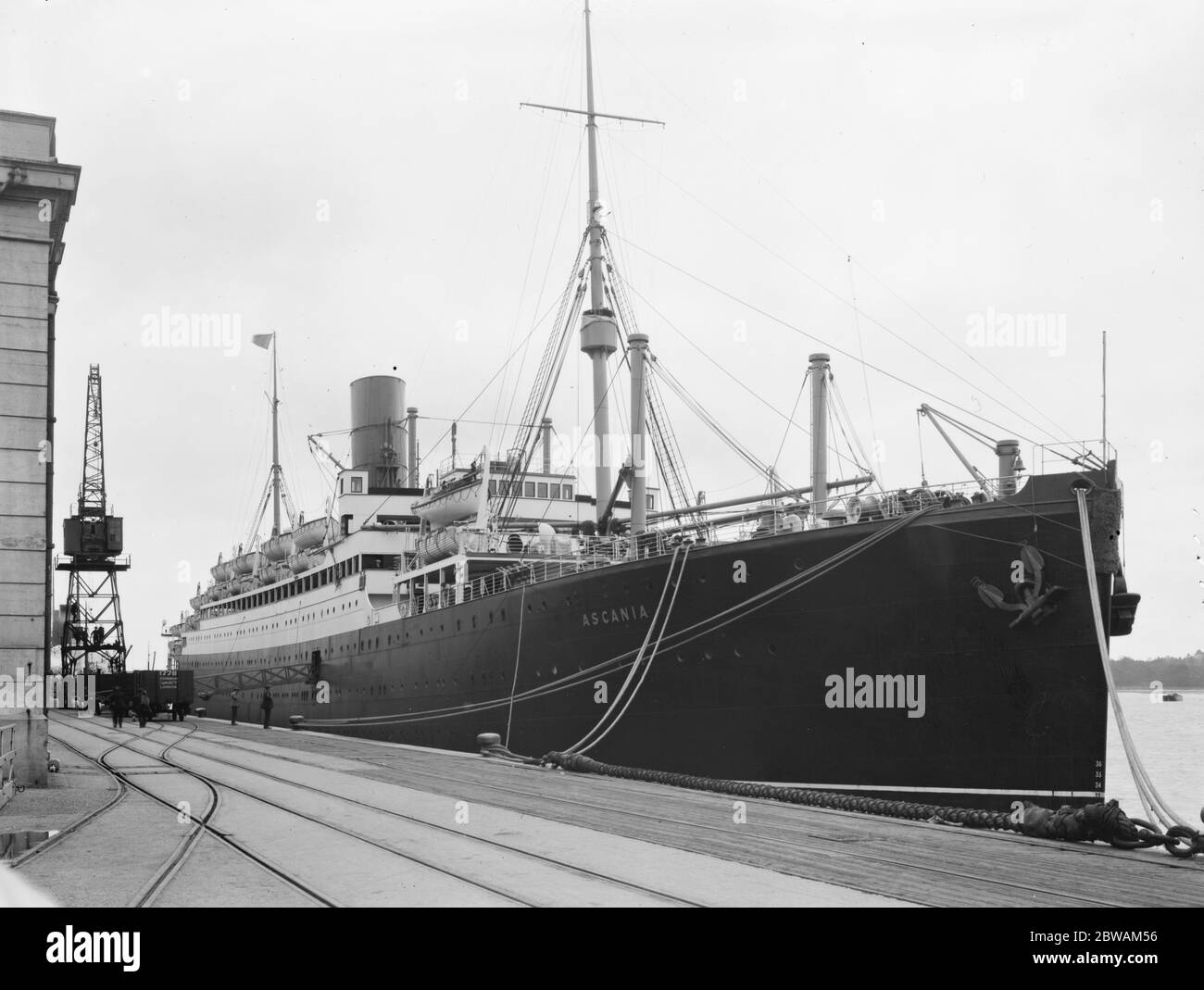 Die RMS Ascania war ein Ozeandampfer der Cunard Line Stockfoto