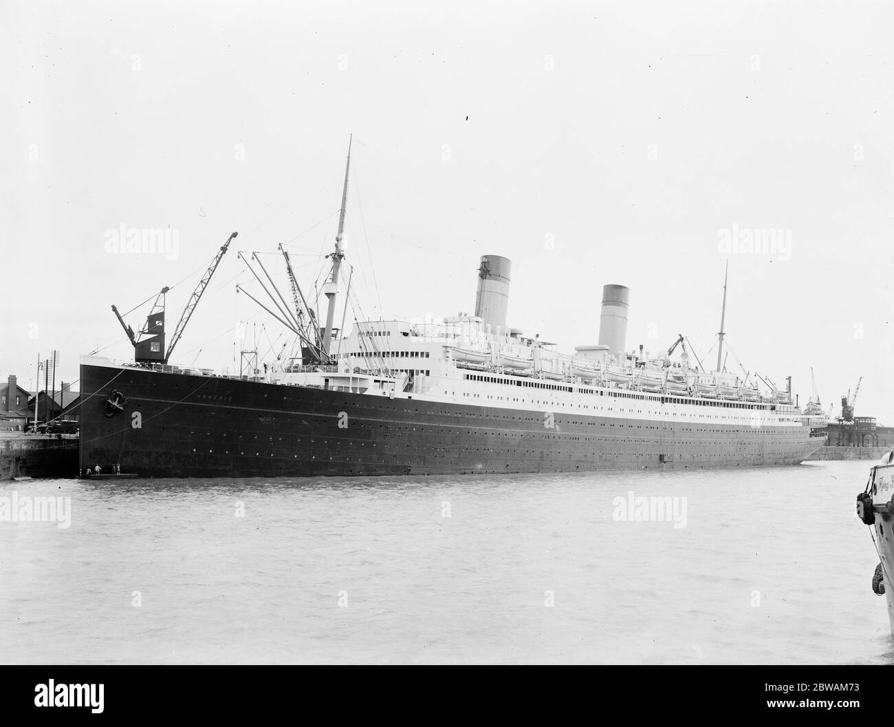 RMS Homeric wurde von 1922 bis 1935 von White Star betrieben Stockfoto