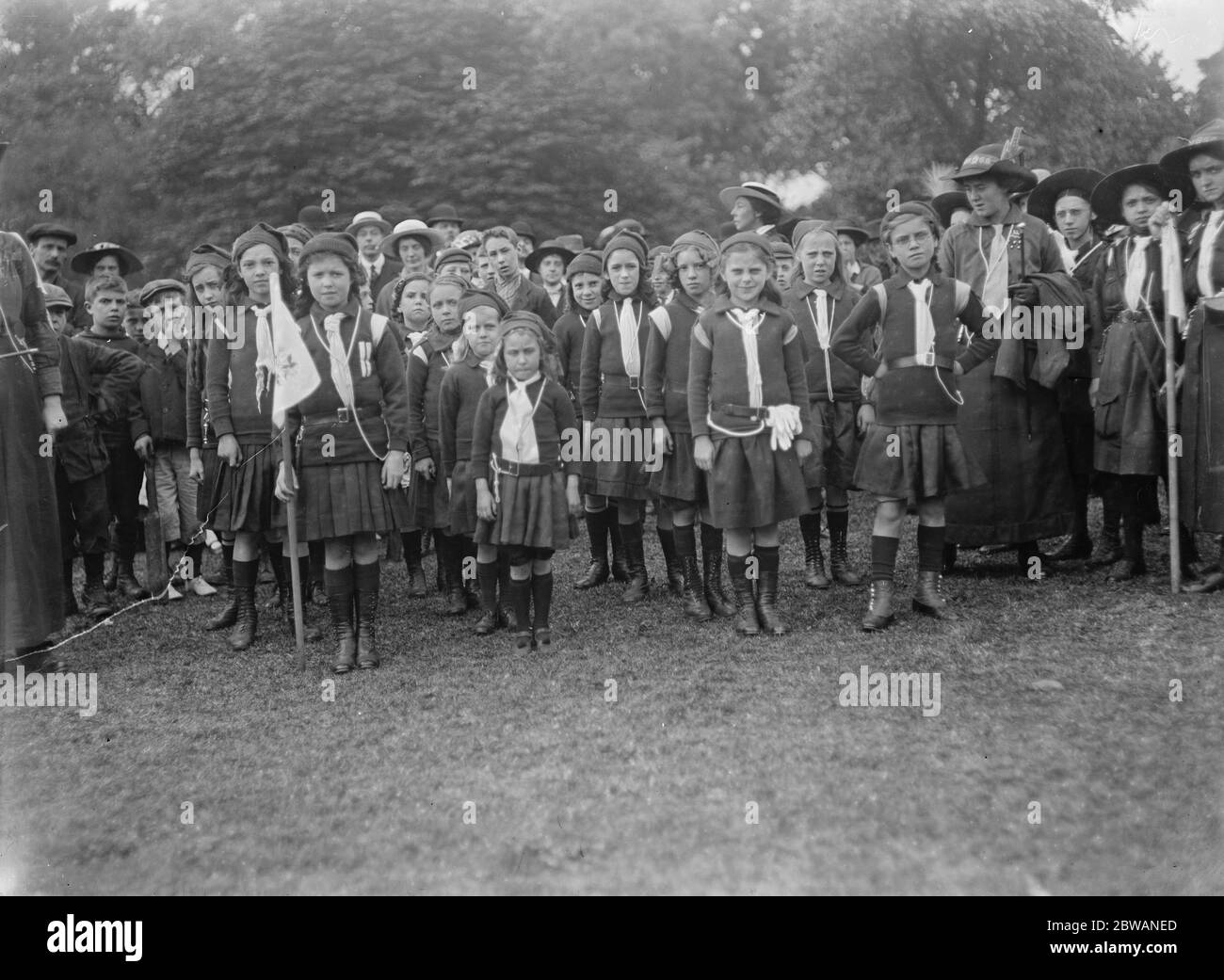 Die Brownies Rally der Londoner Girl Guides im Battersea Park Stockfoto
