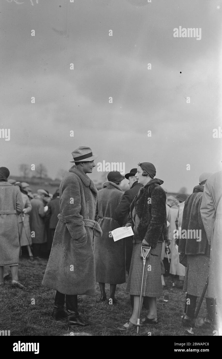 Rutland Point Point Point bei Long Clawson Lady Patricia ward und Bobby Lowenstein 1933 Stockfoto
