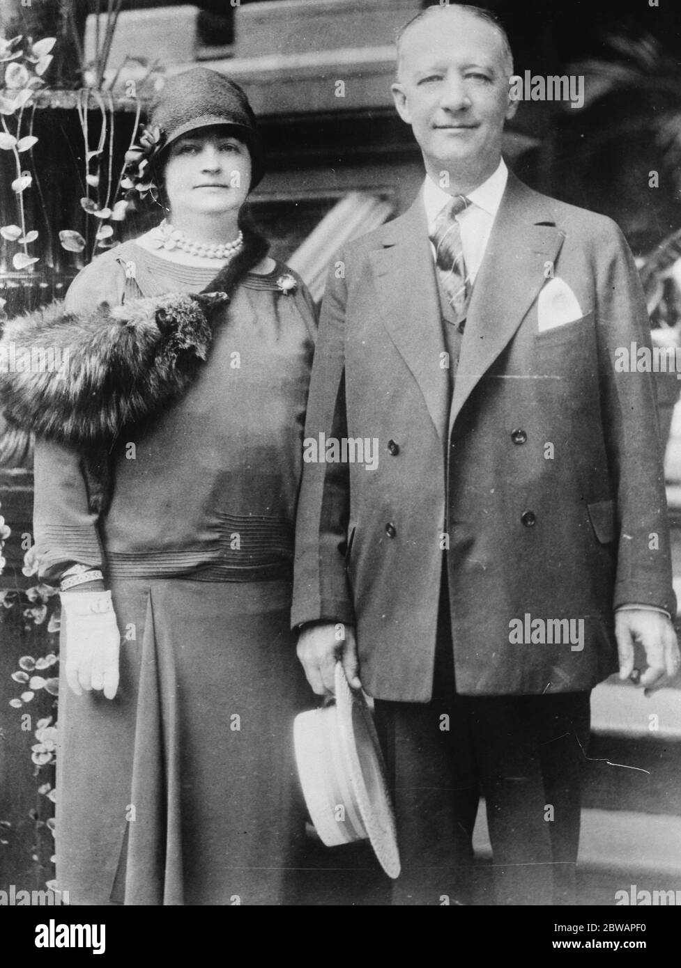 Gouverneur Alfred E. Smith von New York und Mrs Smith Stockfoto