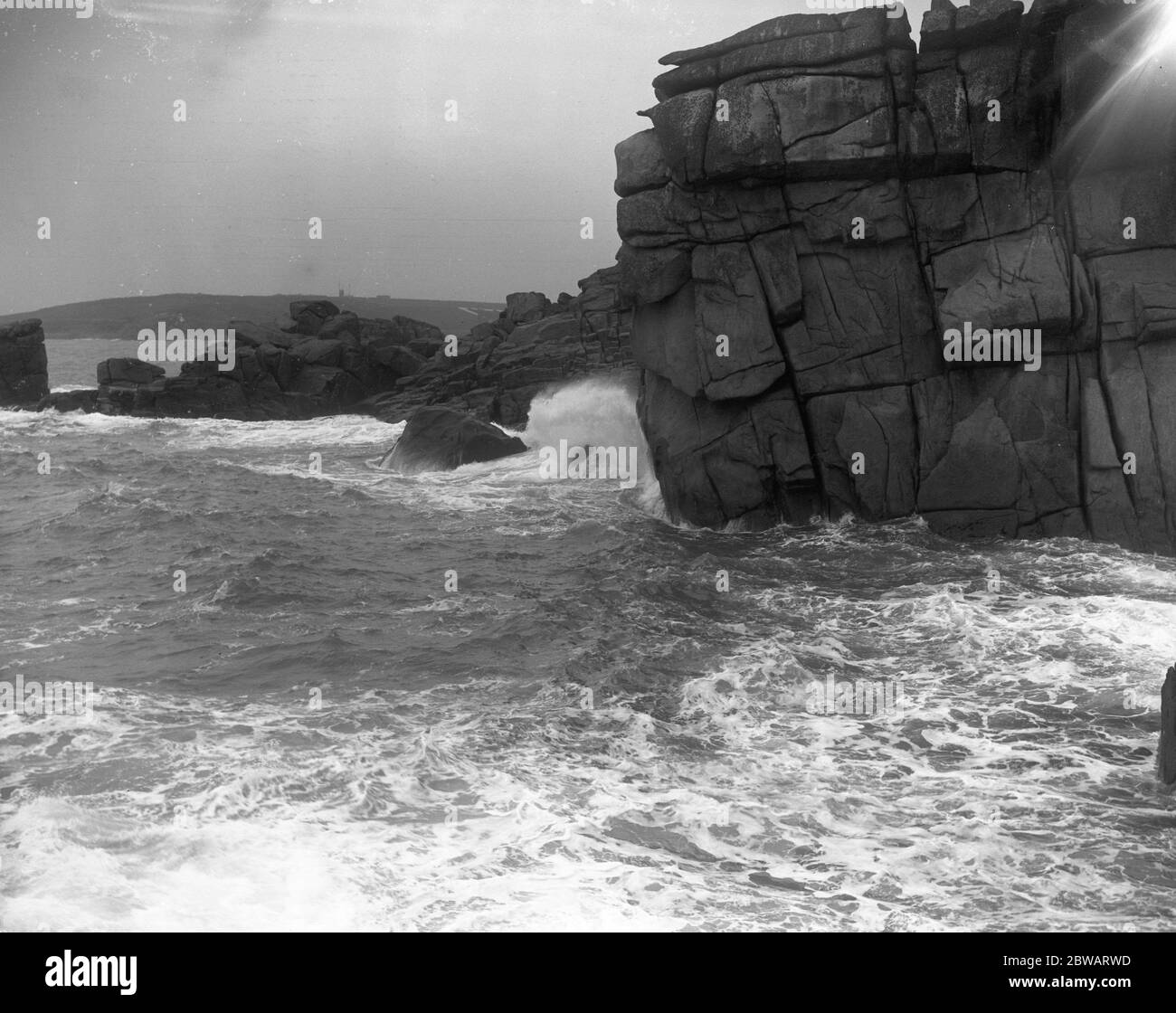 Felsen am Peninnis Point, St Mary 's, Isles of Scilly. Stockfoto