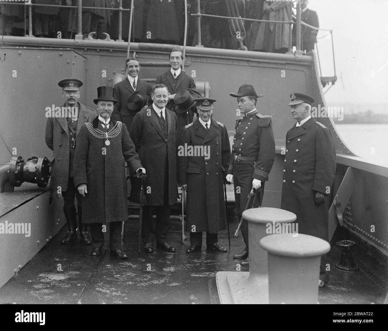 American Navy Collier ' Jason ' Als Weihnachtsmann Schiff Plymouth 1918 Stockfoto