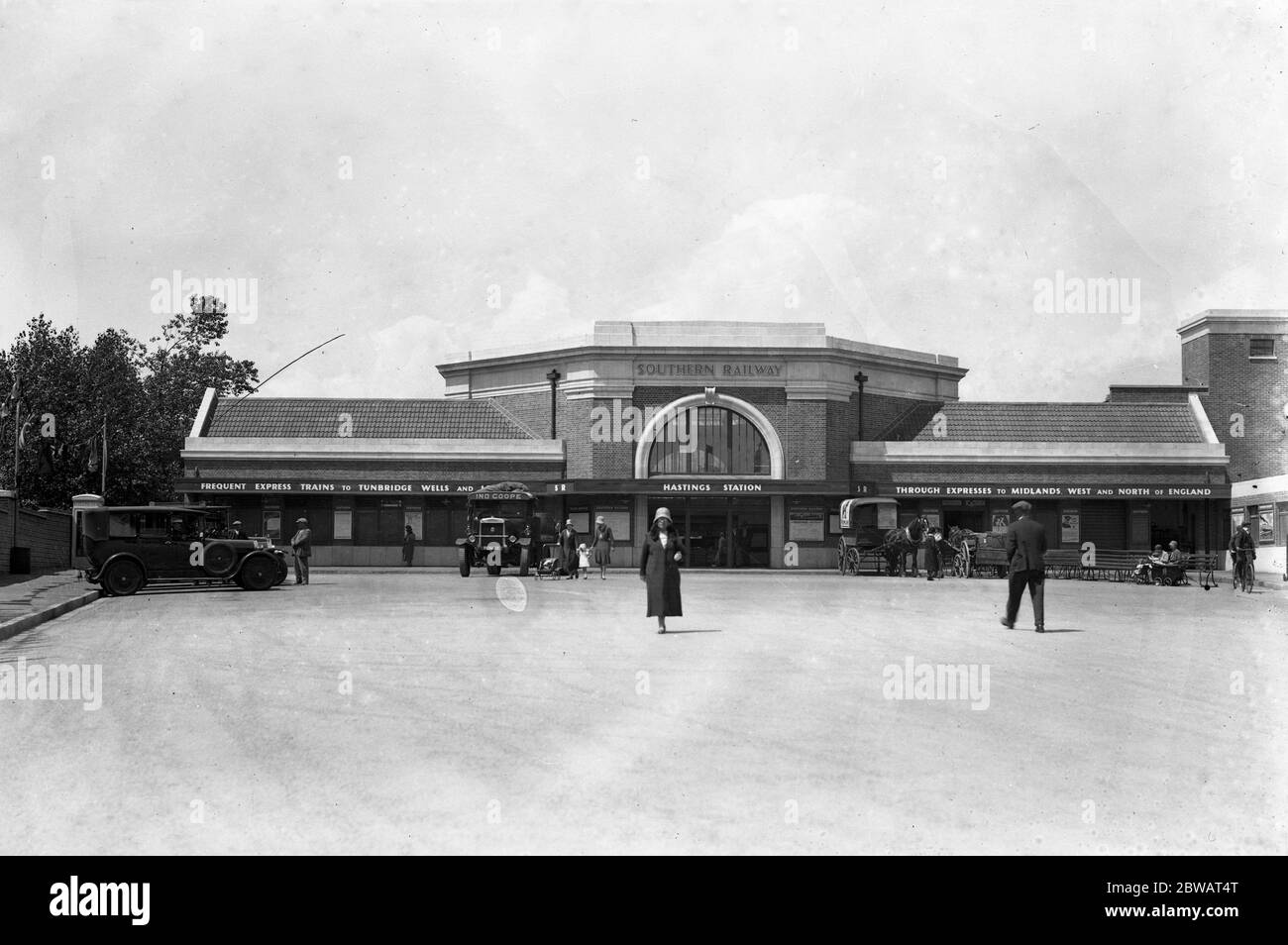 Der neue Bahnhof in Hastings , Kent . Juli 1931 Stockfoto