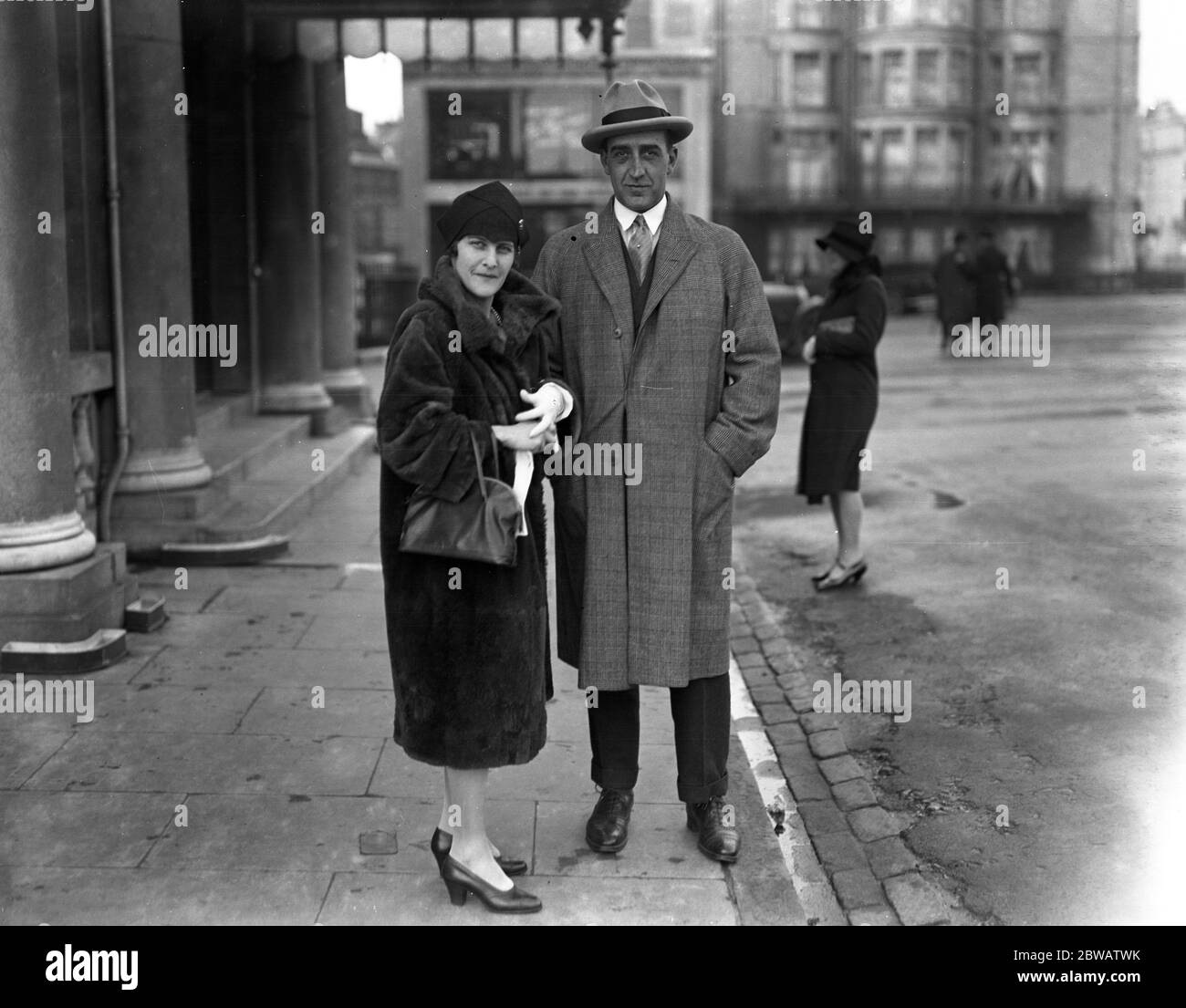 Abgebildet in Brighton, Sussex - Prinz und Prinzessin Colonna. 1927 Stockfoto