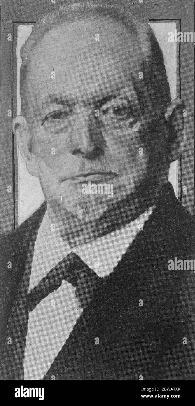 Deutschlands reichster Mann . Herr August Thyssen der berühmte Rheinische Kohle- und Eisenkönig, der reichste Mann Deutschlands. 12. September 1922 Stockfoto