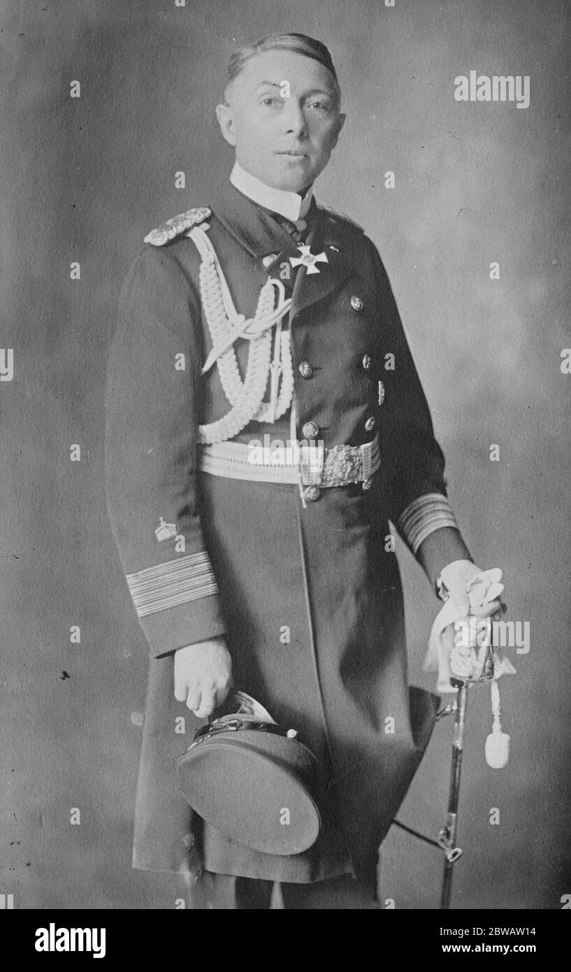Deutscher Botschafter in Russland . Ein neues Foto von Admiral von Hintze, Deutschland 's neuen Botschafter in der Sowjetrepublik. 15 Juli 1922 Stockfoto