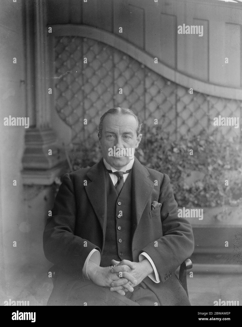 Neuer Schatzkanzler . Herr Stanley Baldwin . 21. Oktober 1922 Stockfoto