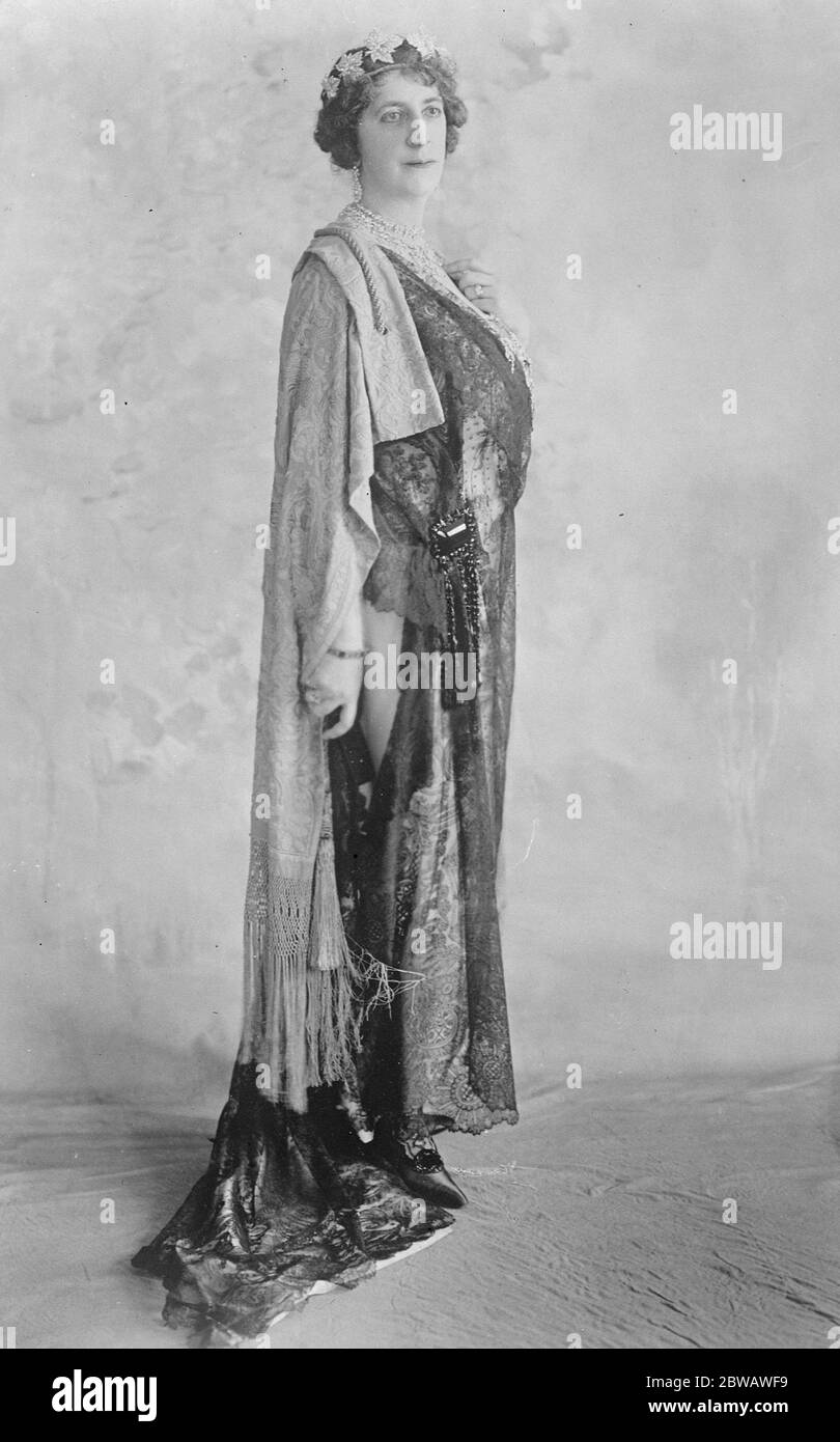 Gattin des Gouverneurs von Kanada EIN neues Bild erreichte London heute von Lady Byng , Frau des Govenor General von Kanada 26 April 1922 Stockfoto