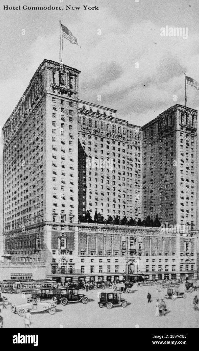 Hotel Commodore , New York 11 Dezember 1919 Stockfoto