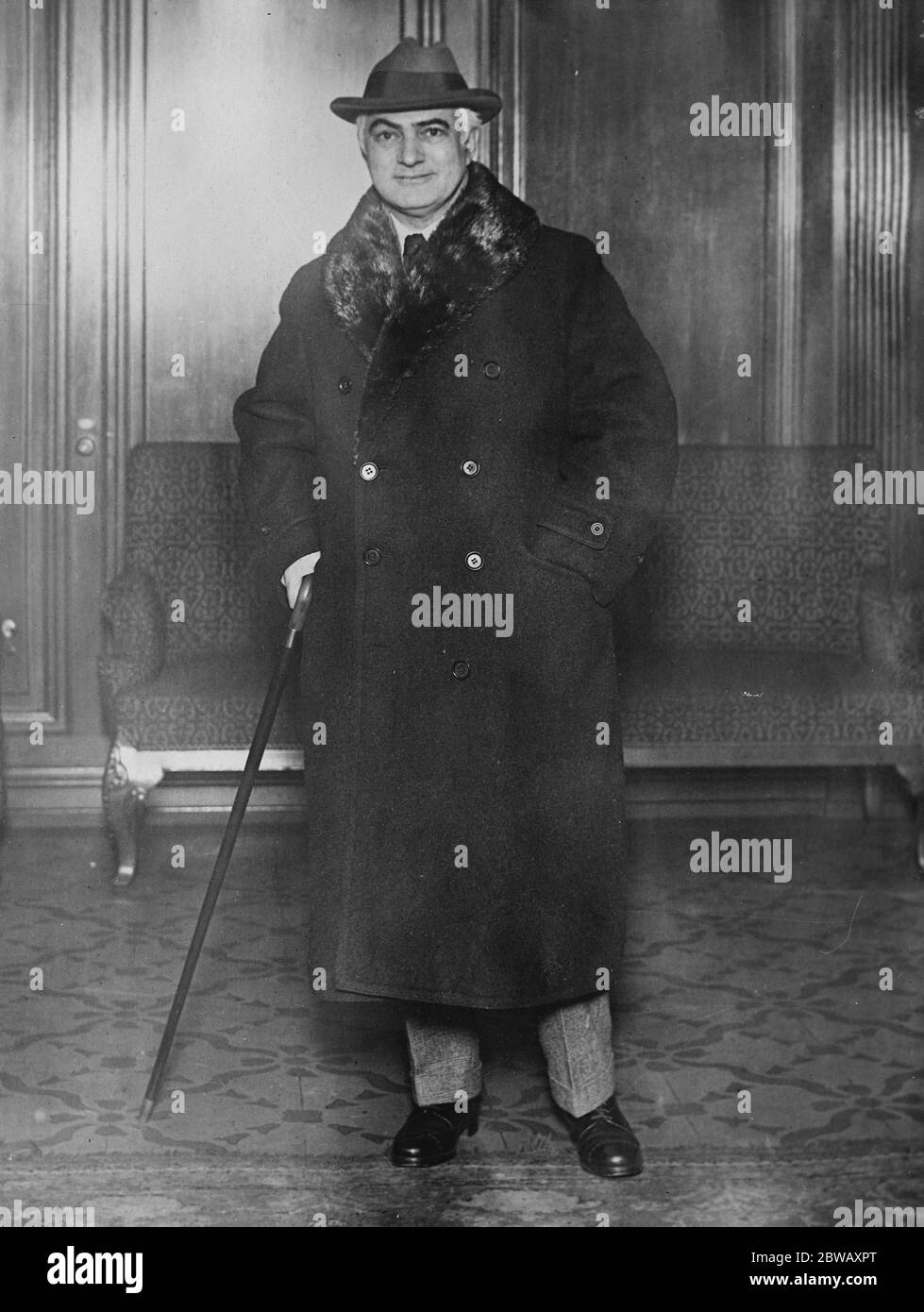 US-Minister tritt Ira Nelson, den Botschafter der Vereinigten Staaten in Schweden seit 1914 zurück, der am 12. Januar 1923 zurückgetreten ist Stockfoto