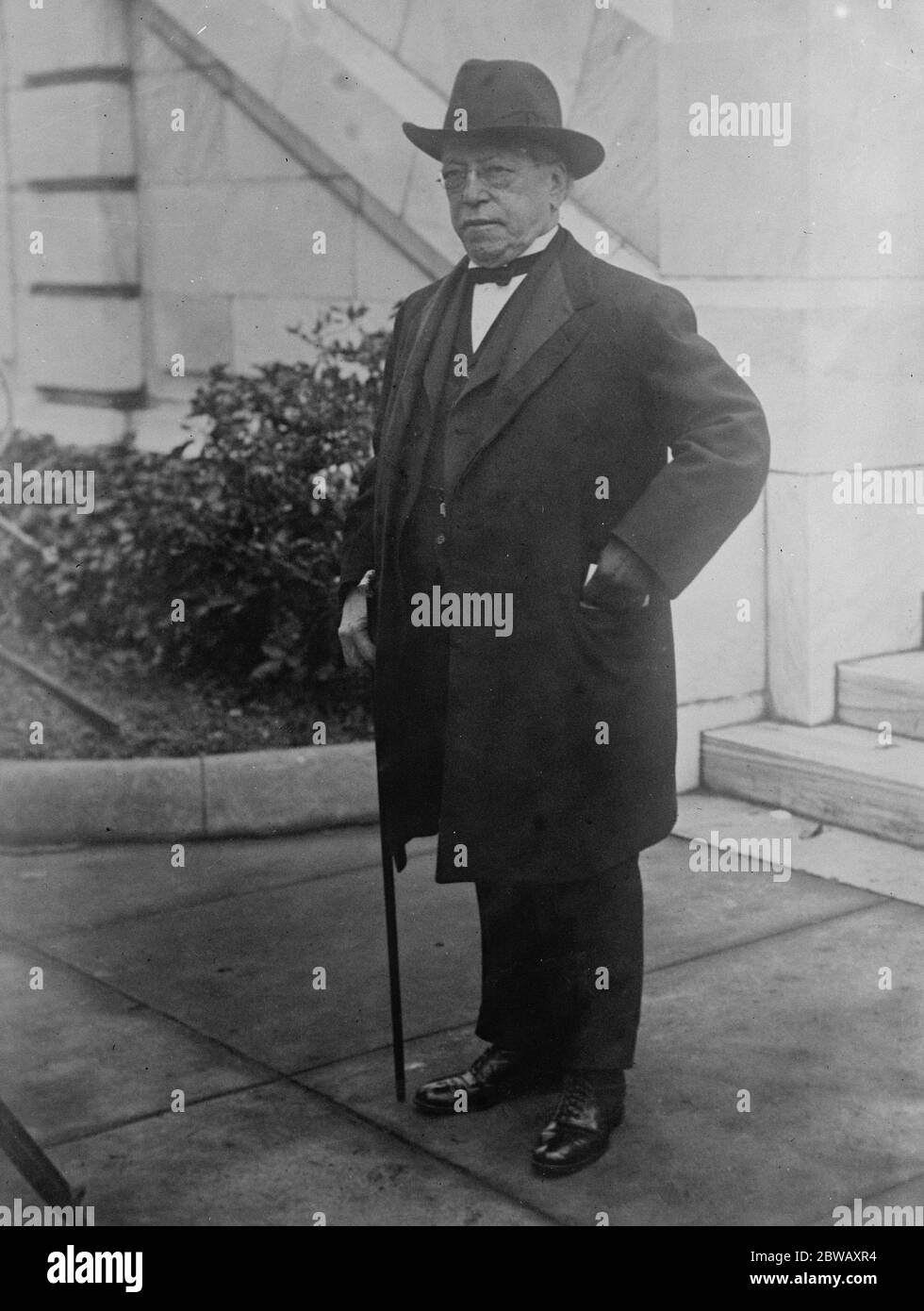 Die Eröffnung der Großen Abrüstungskonferenz in Washington Herr Samuel Gompere Ankunft am 22. November 1921 Stockfoto