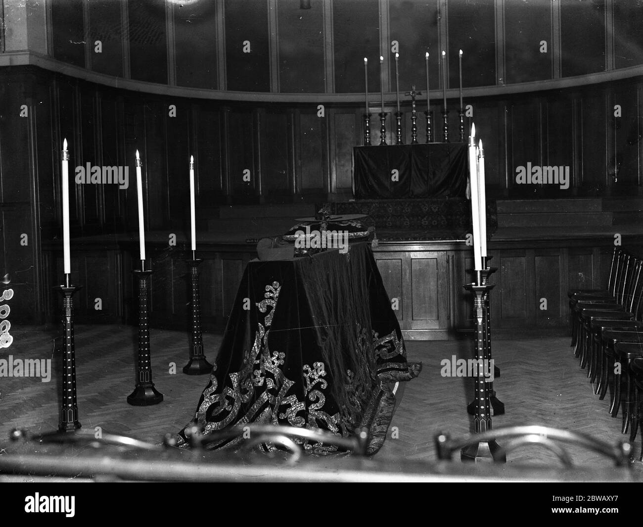 Die im Zustand von Kardinal Bourne in Westminster Cathedral liegen. Januar 1935 Stockfoto