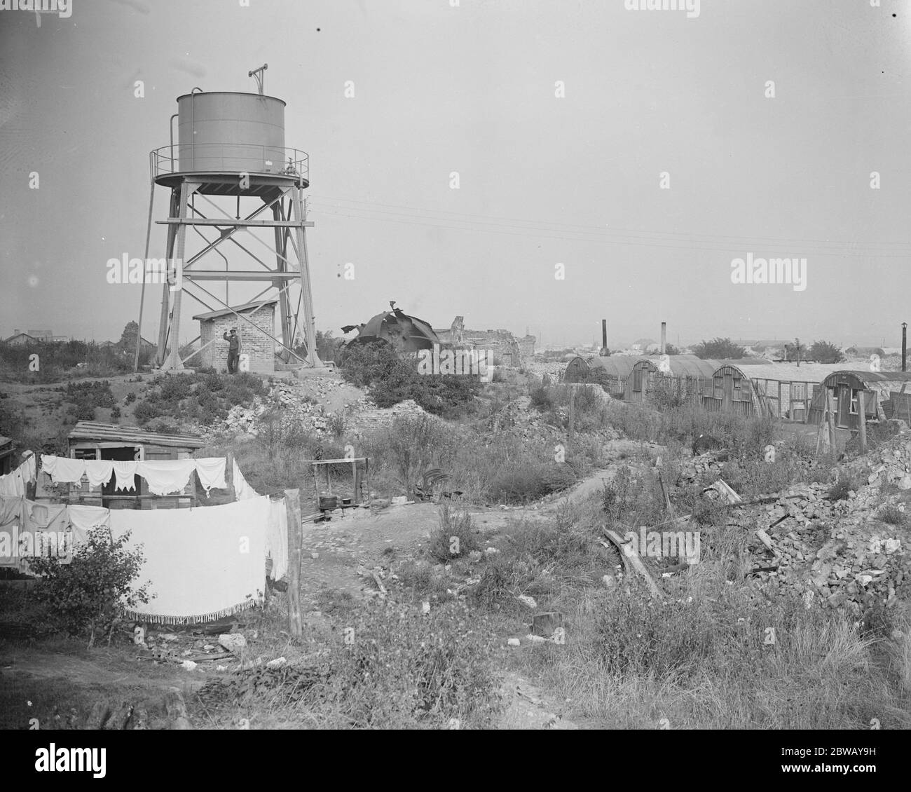 Kohle aus dem Krieg zerstörte Kohlefeld von Lens . 23. September 1920 Stockfoto