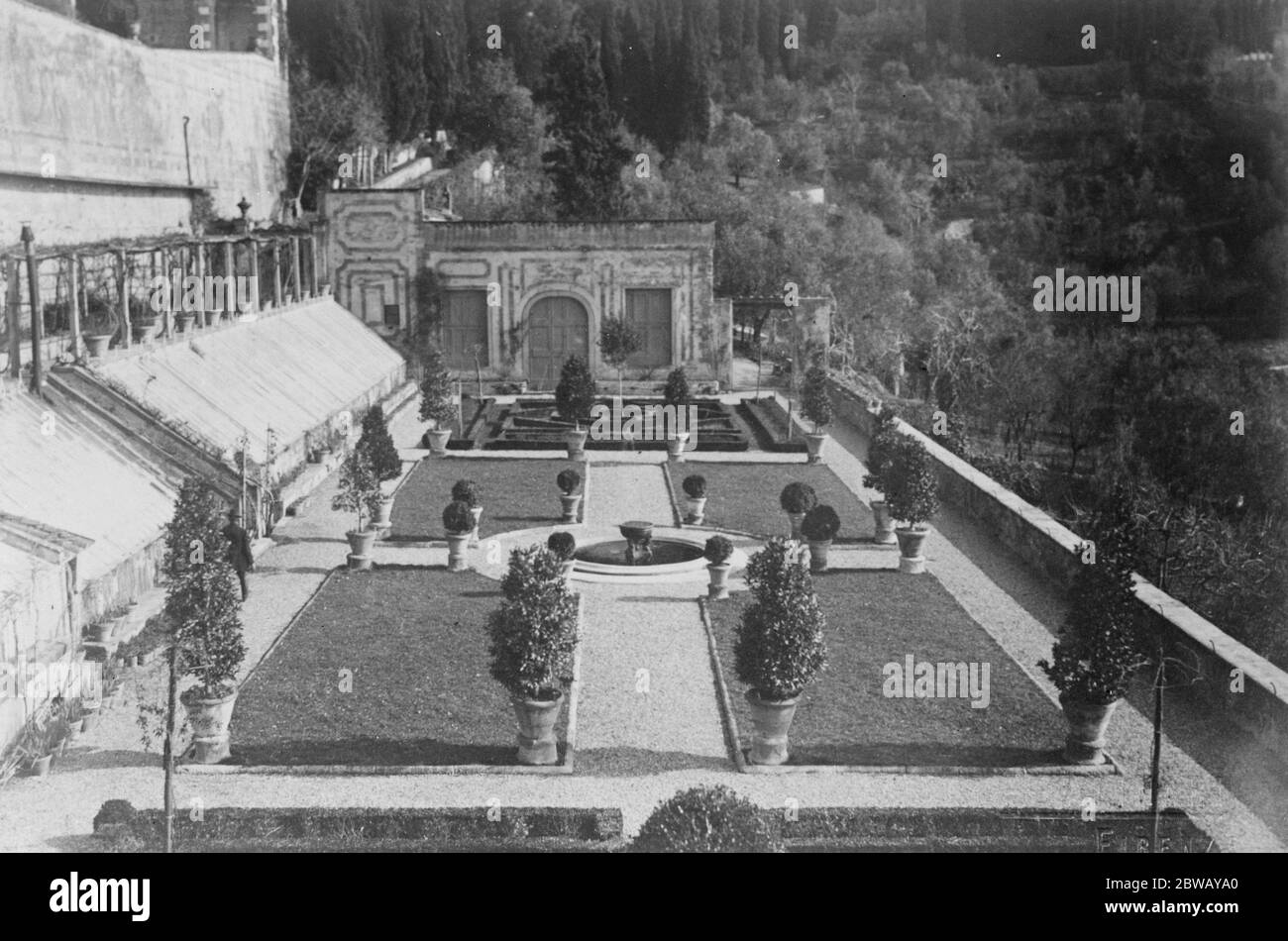 Italienische Flitterwochen der Prinzessin Mary die Villa Medici in der Nähe von Florenz 25. Februar 1922 Stockfoto