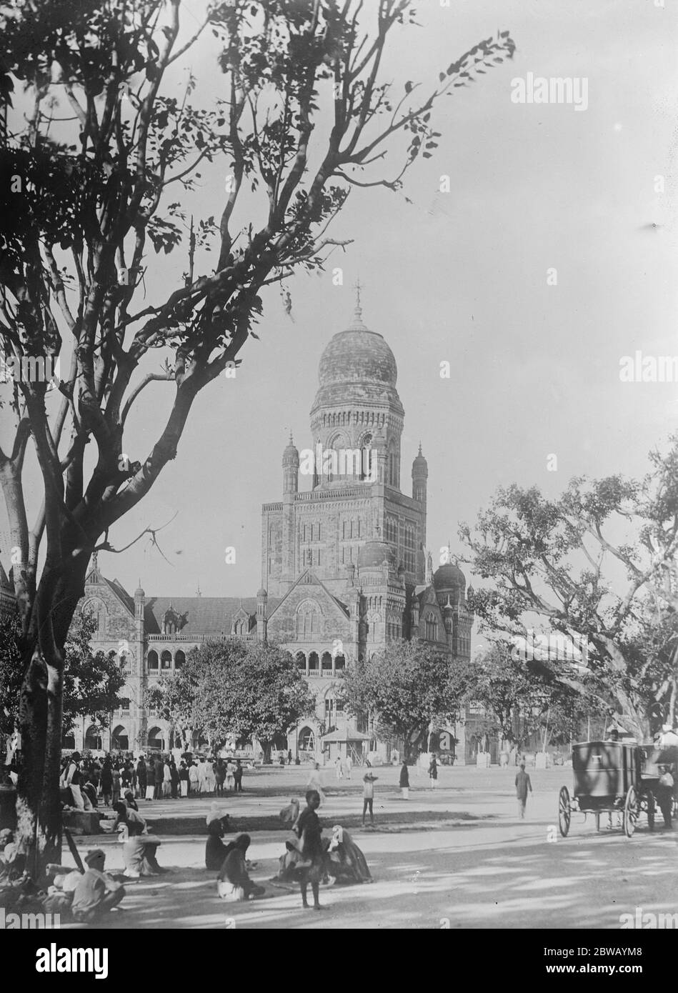 Die Stadtgebäude , Bombay . 18. November 1921 Stockfoto