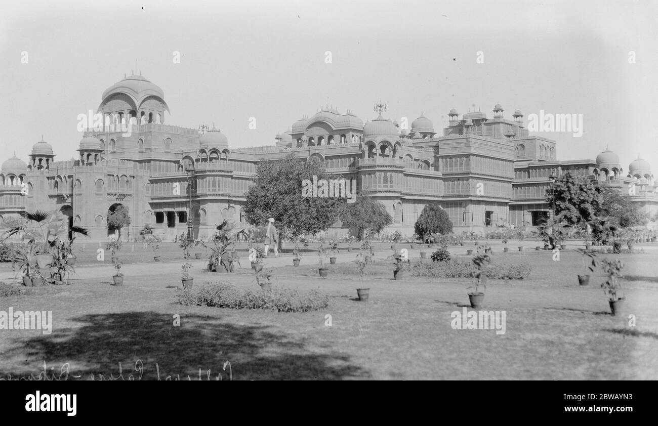 HRH der Prinz von Wales Indian Tour Lallgurh Palace, Bikaner 1922 Stockfoto