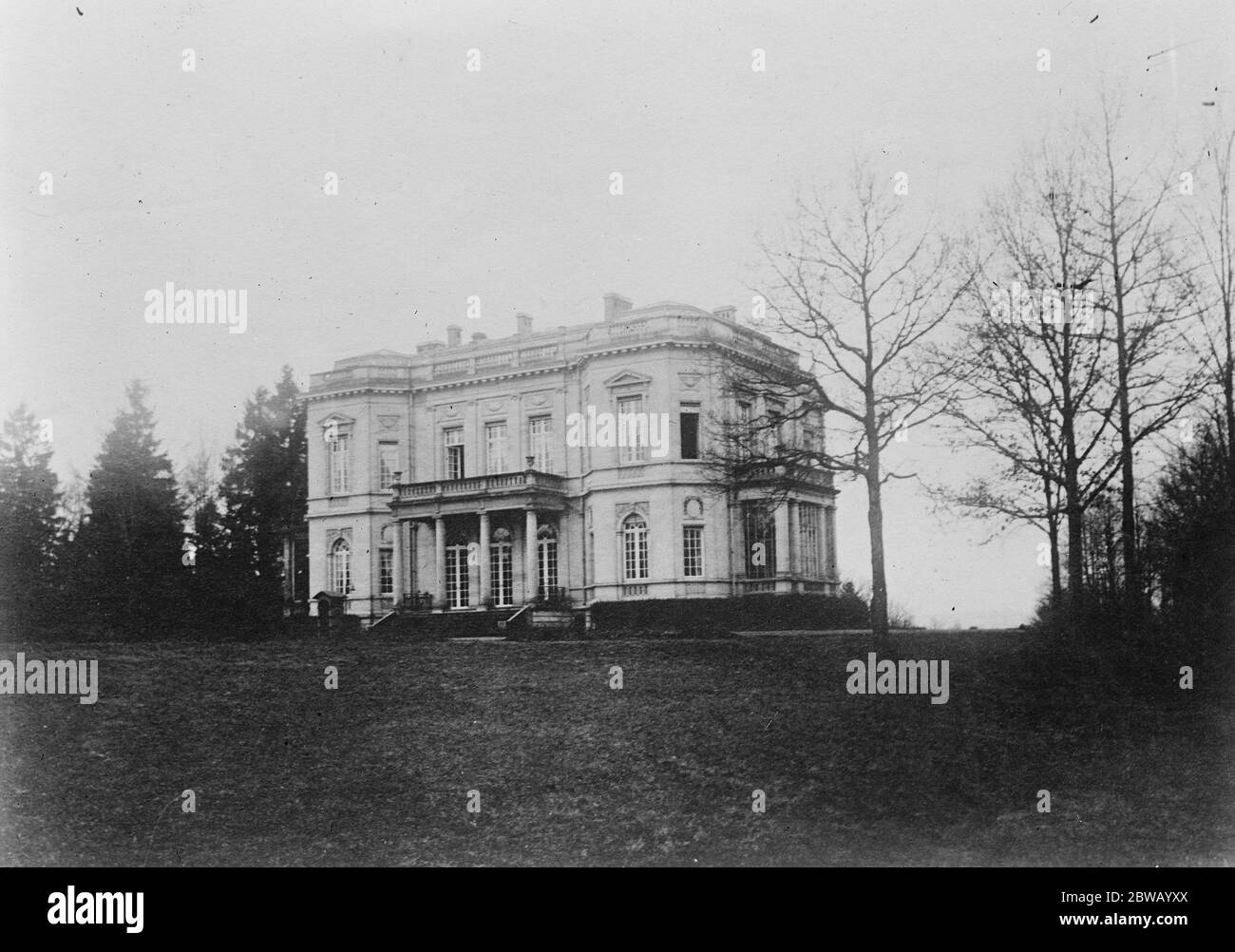 Das Schloss in Spa, wo die Spa-Konferenz in Belgien stattfinden wird 7 Juni 1920 Stockfoto