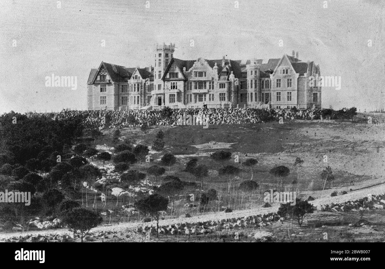 Ex Kaiser von Österreich 's neue Heimat. Der Magdalena-Palast in Santander, Spanien. Februar 1920 Stockfoto