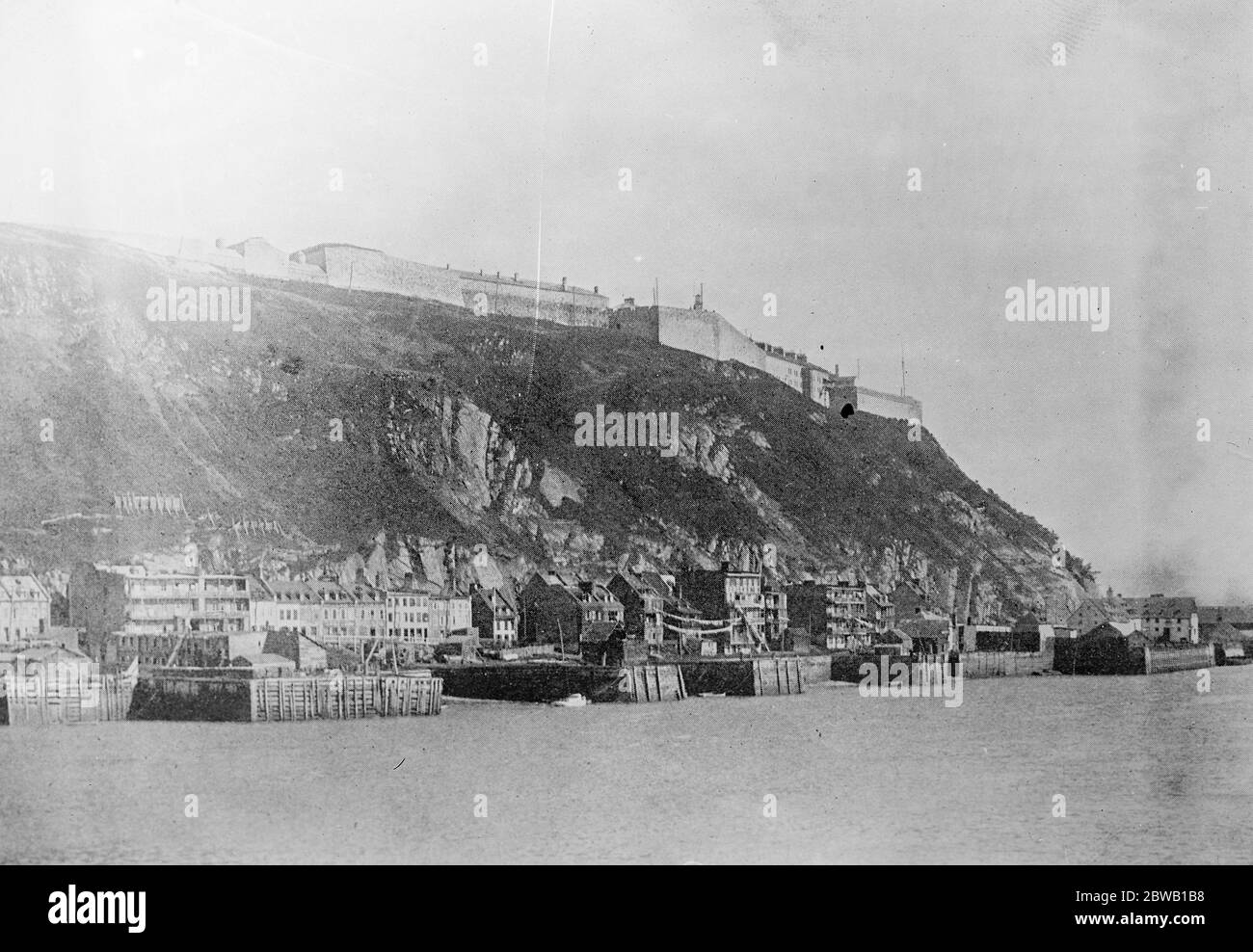 Cape Diamond und Zitadelle, Quebec. 11 März 1922 Stockfoto
