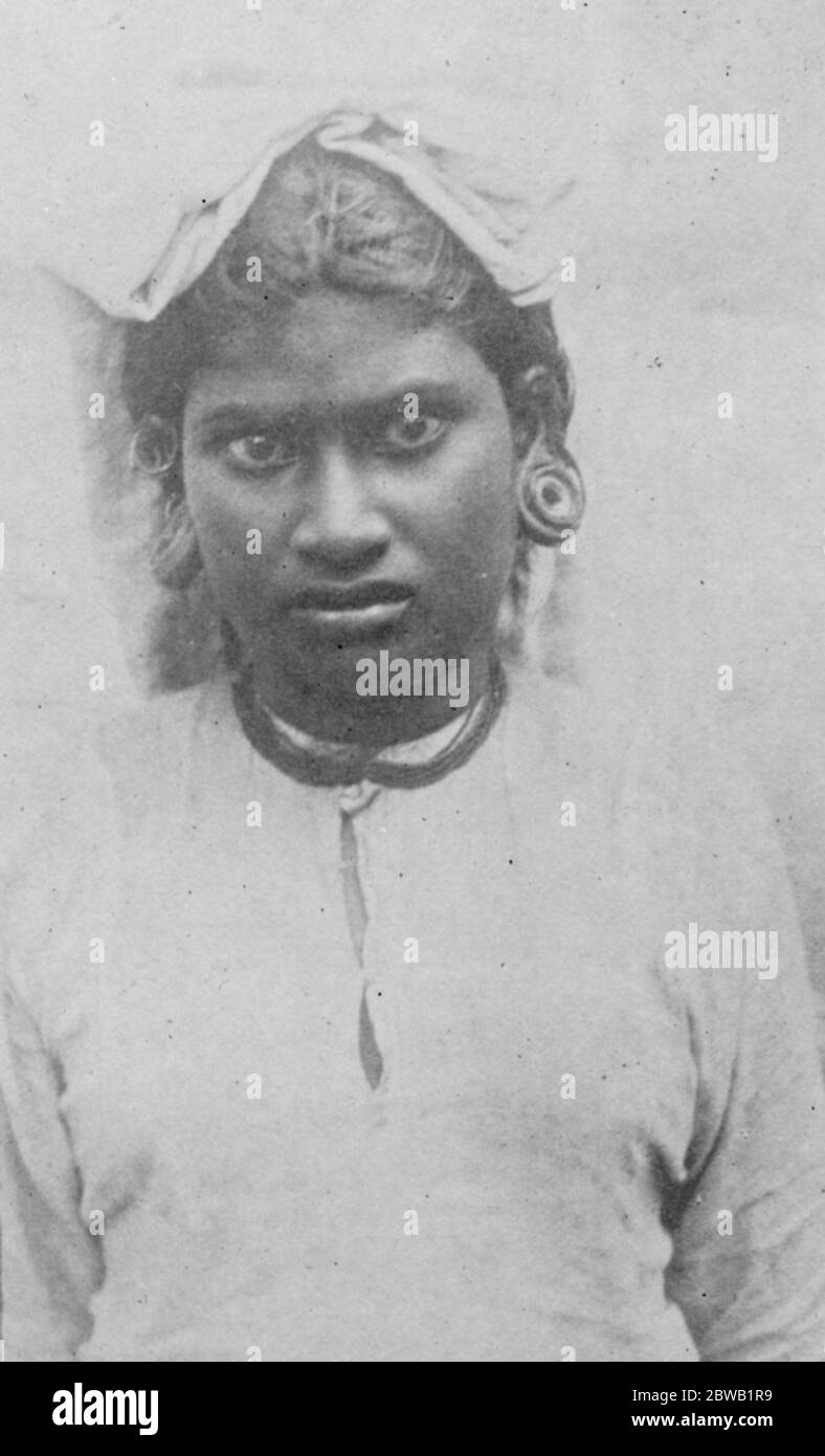 Der Aufstand der Moplah in Indien die große Angst wurde durch die Entwicklung der Revolte der fanatischen Moplahs von Halabar (Südwestindien) VERURSACHT, EINE Moplah-Frau 30. August 1921 Stockfoto