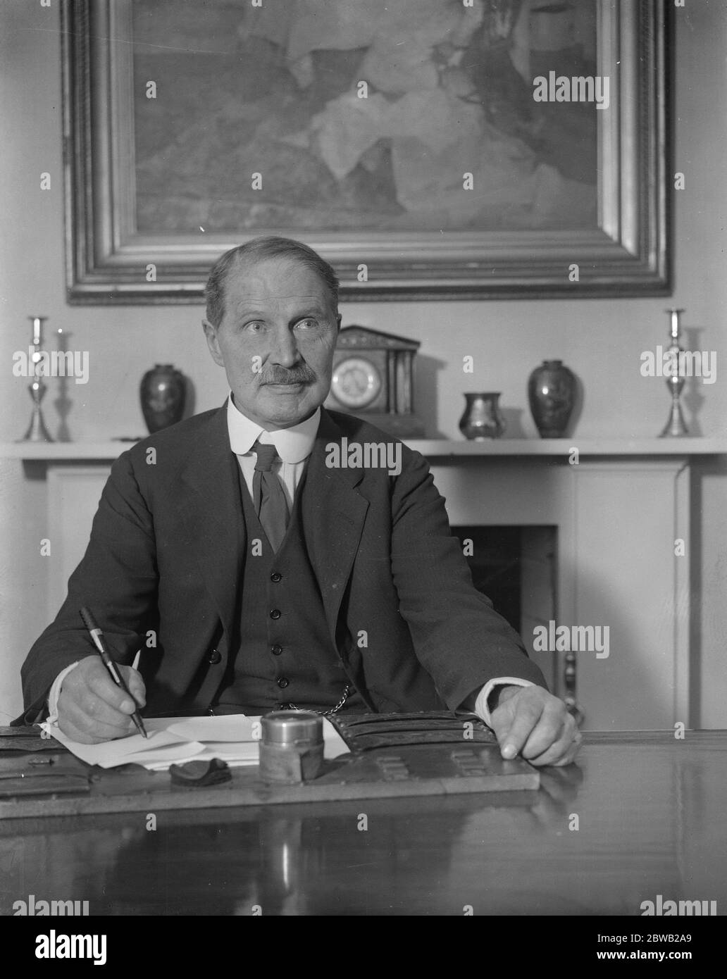 Herr Bonar Law zu Hause in Onslow Gardens , South Kensington London 20 October 1922 Stockfoto
