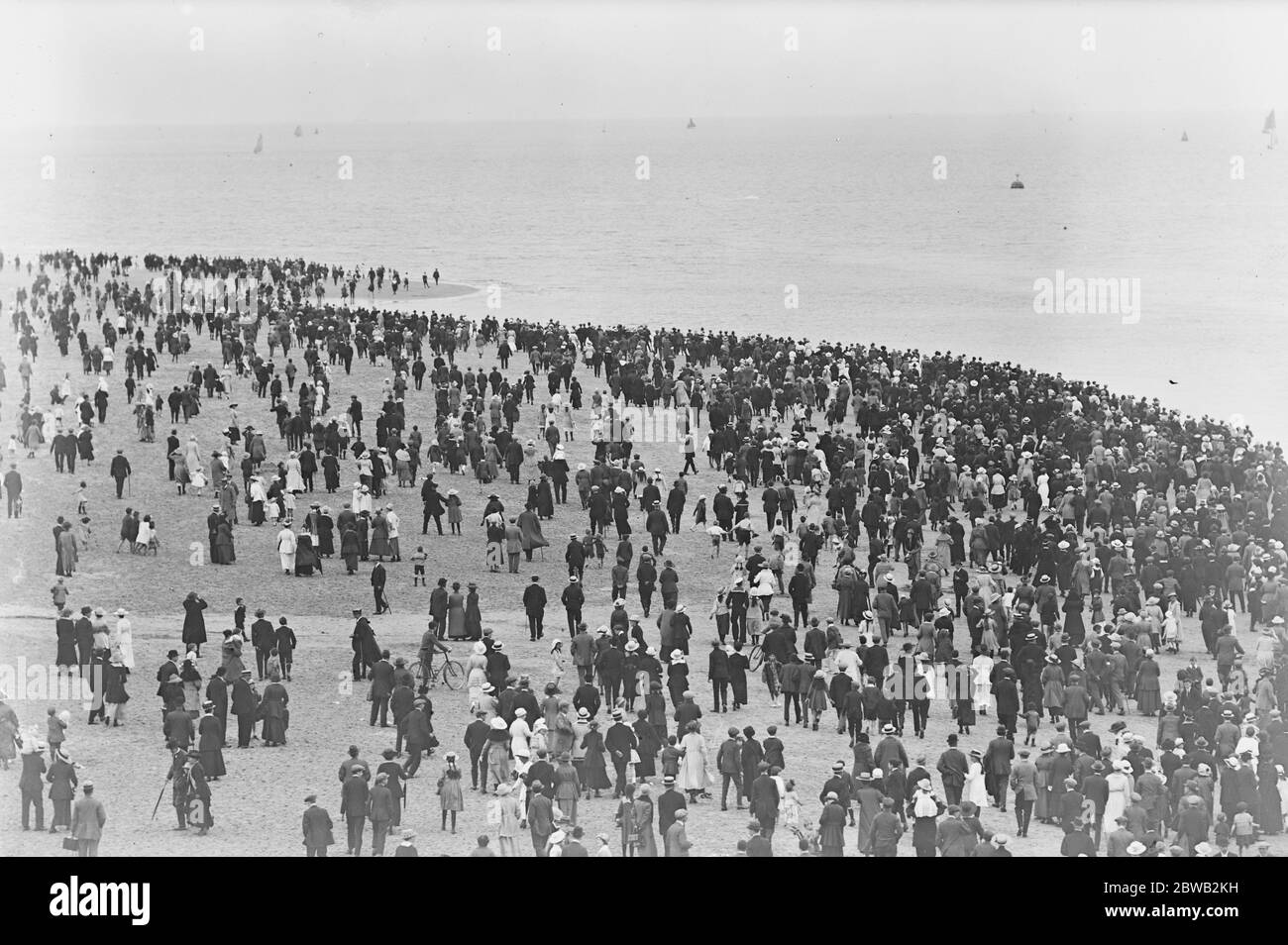 New Brighton Beach auf der Wirral Peninsula in England 6 April 1920 Stockfoto