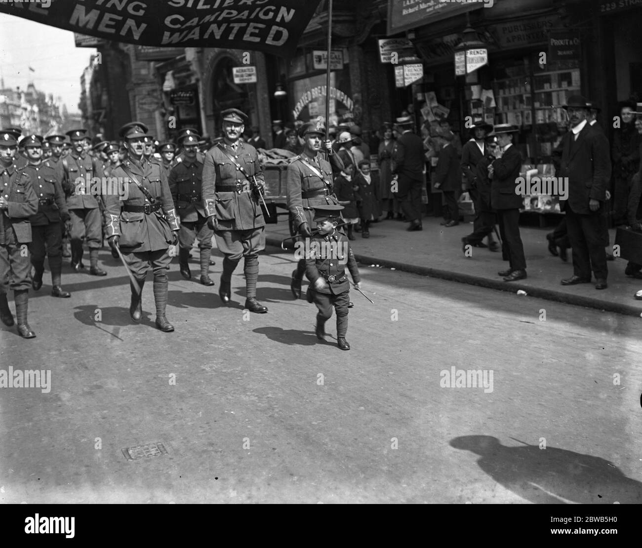 Die große territoriale Recruiting Rallye in London . 1915 Stockfoto