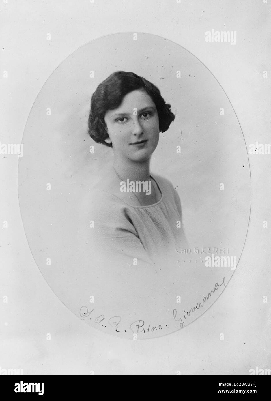 Prinzessin Giovanna, die Tochter des Königs und Königin von Italien. 21 Februar 1925 Stockfoto