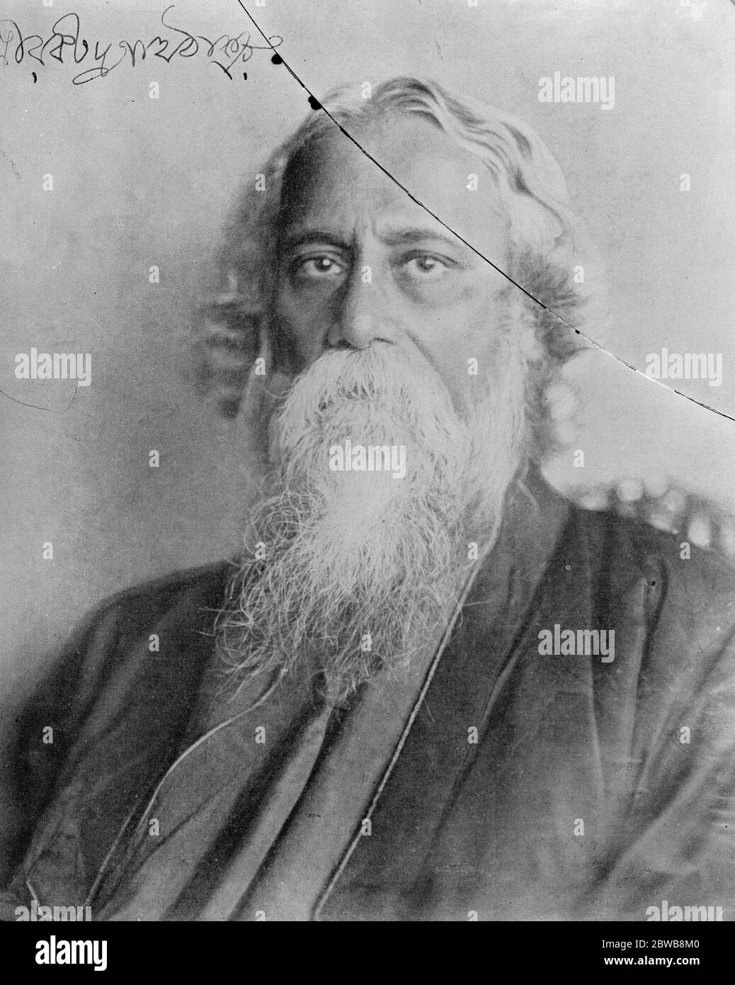 Rabindranath Tagore, Indiens berühmtester Dichter. Februar 1925 Stockfoto