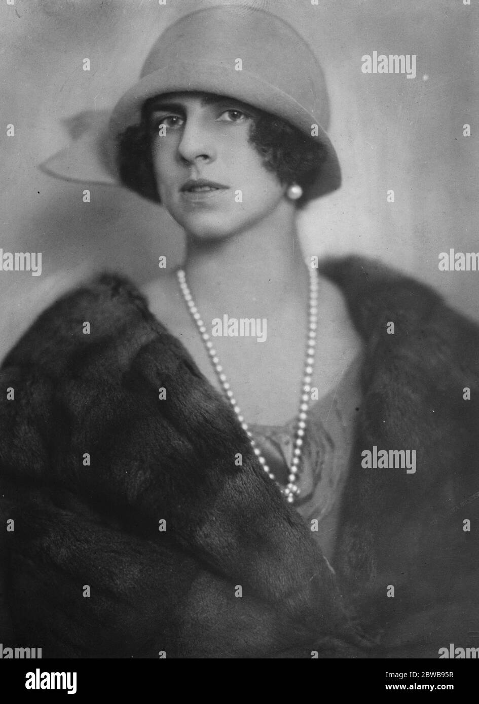 Die Kronprinzessin von Rumänien , die jetzt berichtet wird, leiden unter einer Zuneigung der Augen 7 Januar 1926 Stockfoto