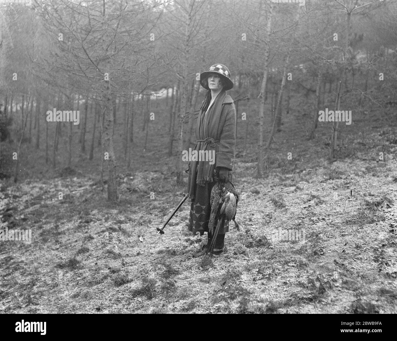 Lord Denman ' s Shooting Party am Balcombe Place, Sussex Lady St. Oswald. 27. November 1922 Stockfoto