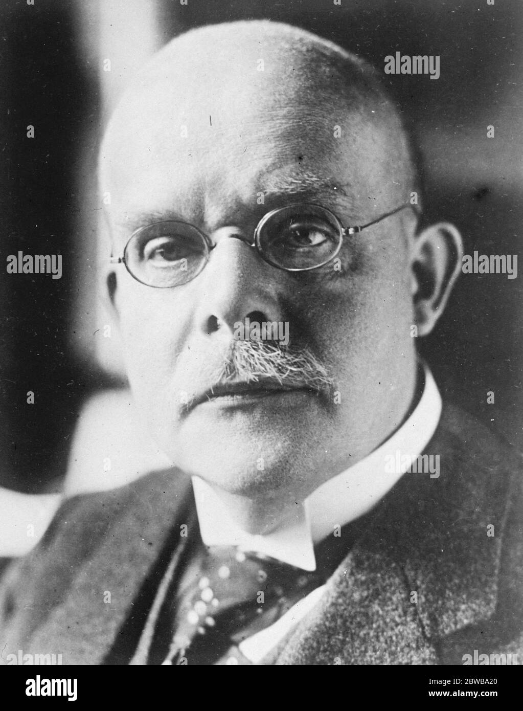 Dr. Wilhelm Marx , ein deutscher Rechtsanwalt, katholischer Politiker und Mitglied der Zentrumspartei . War Kanzler des Deutschen Reiches ( Weimarer Republik ) 1924 Stockfoto